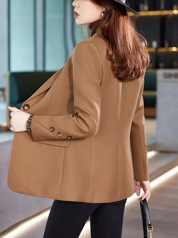 Office Lady Blazers Fashion High Street All-match Long Sleeve Casual Fashionable Temperament Blazer Chic Clothing New