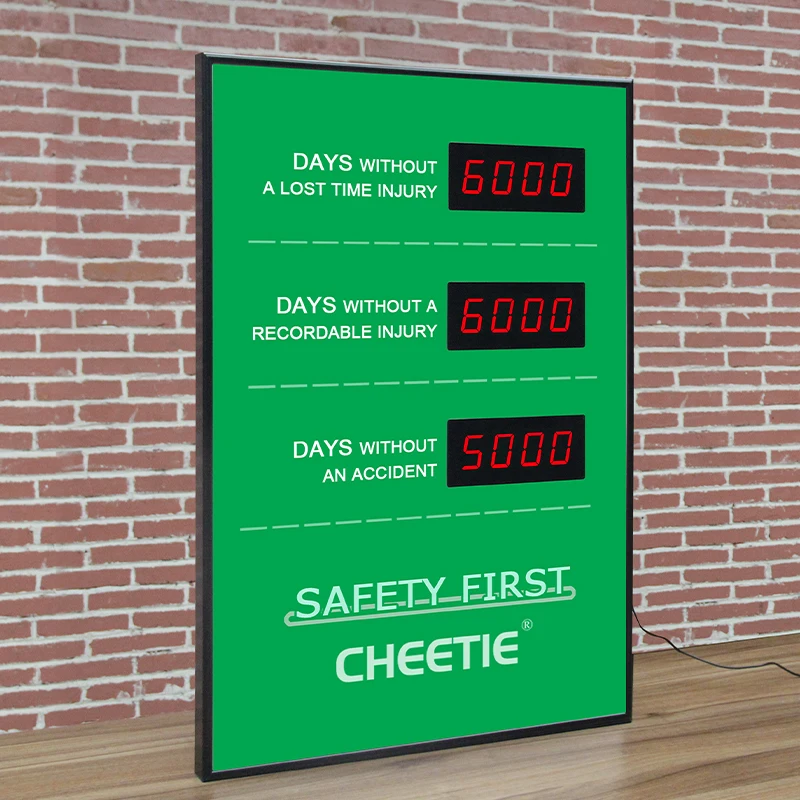 

CHEETIE CP01 Custom Electrical Digital LED Number Sign Production Line Counter Display Board for Workshop