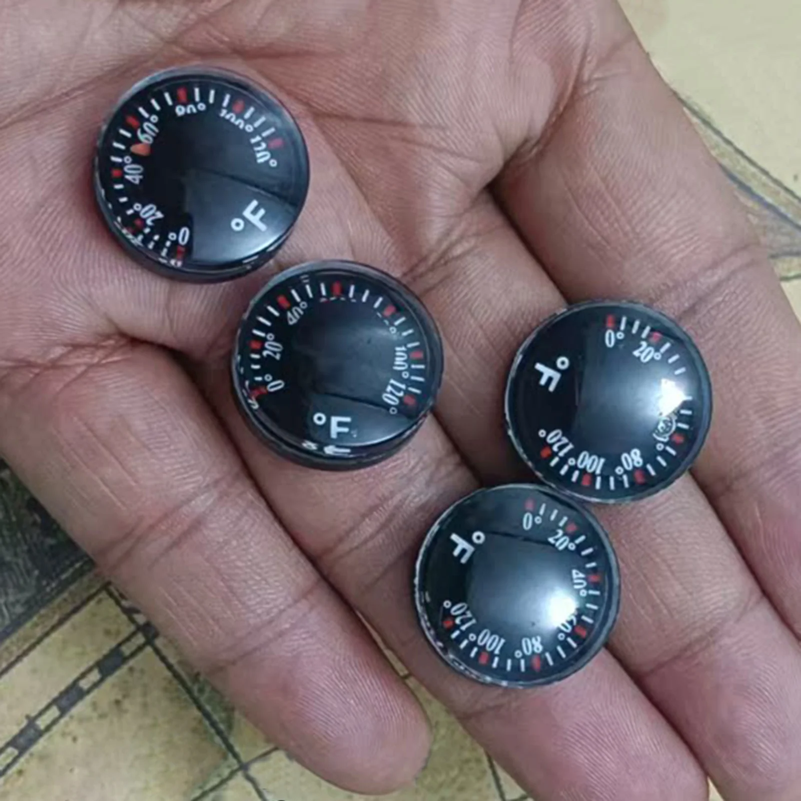 Mini Analog Thermometer Circular Temp Gauge Real-Time Clear Display for Car SUV RV Greenhouse Kitchen