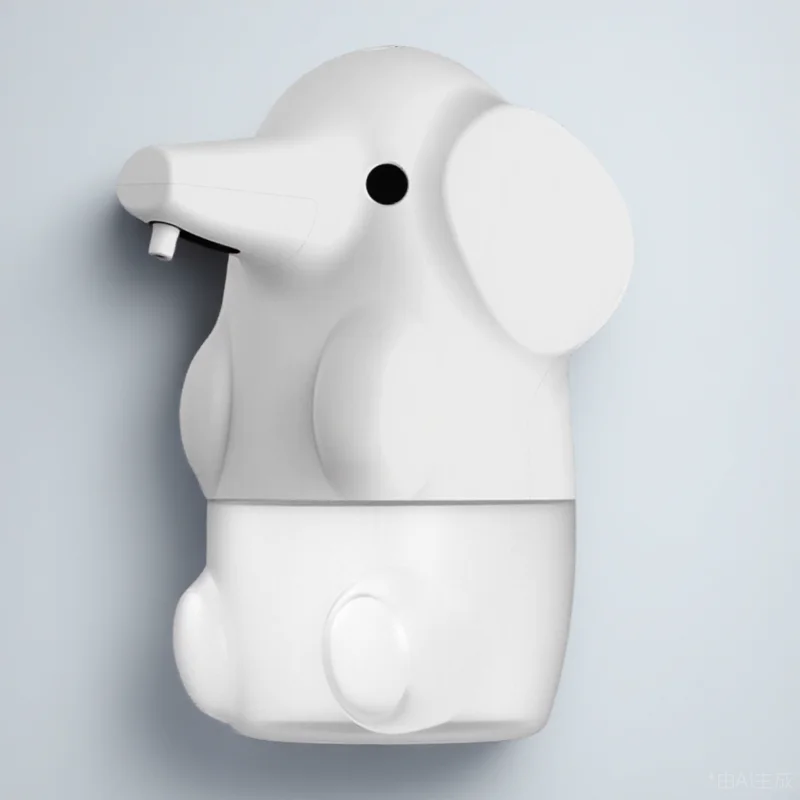 

Cartoon Touchless Soap Dispenser Elephant Automatic Usb Charging Soap Container Abs Pp Reusable Refillable Home Bathroom