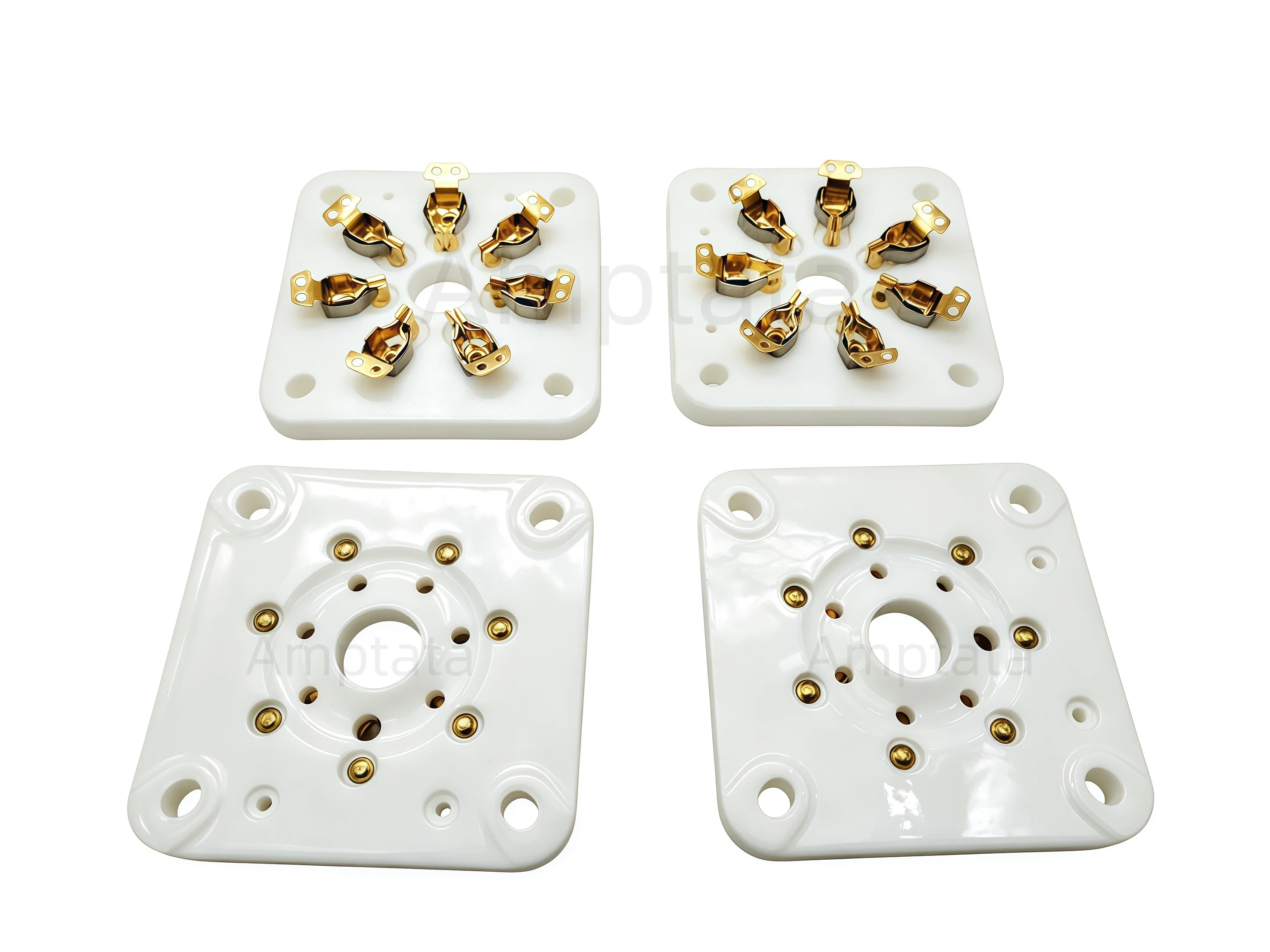 GZC7-C 7-Pin Ceramic Socket Gold/Silver  PCB Chassis Mount for 6C33/FU29/FU19/FU32/FU30/829B Vacuum Tube Audio Amplifier DIY