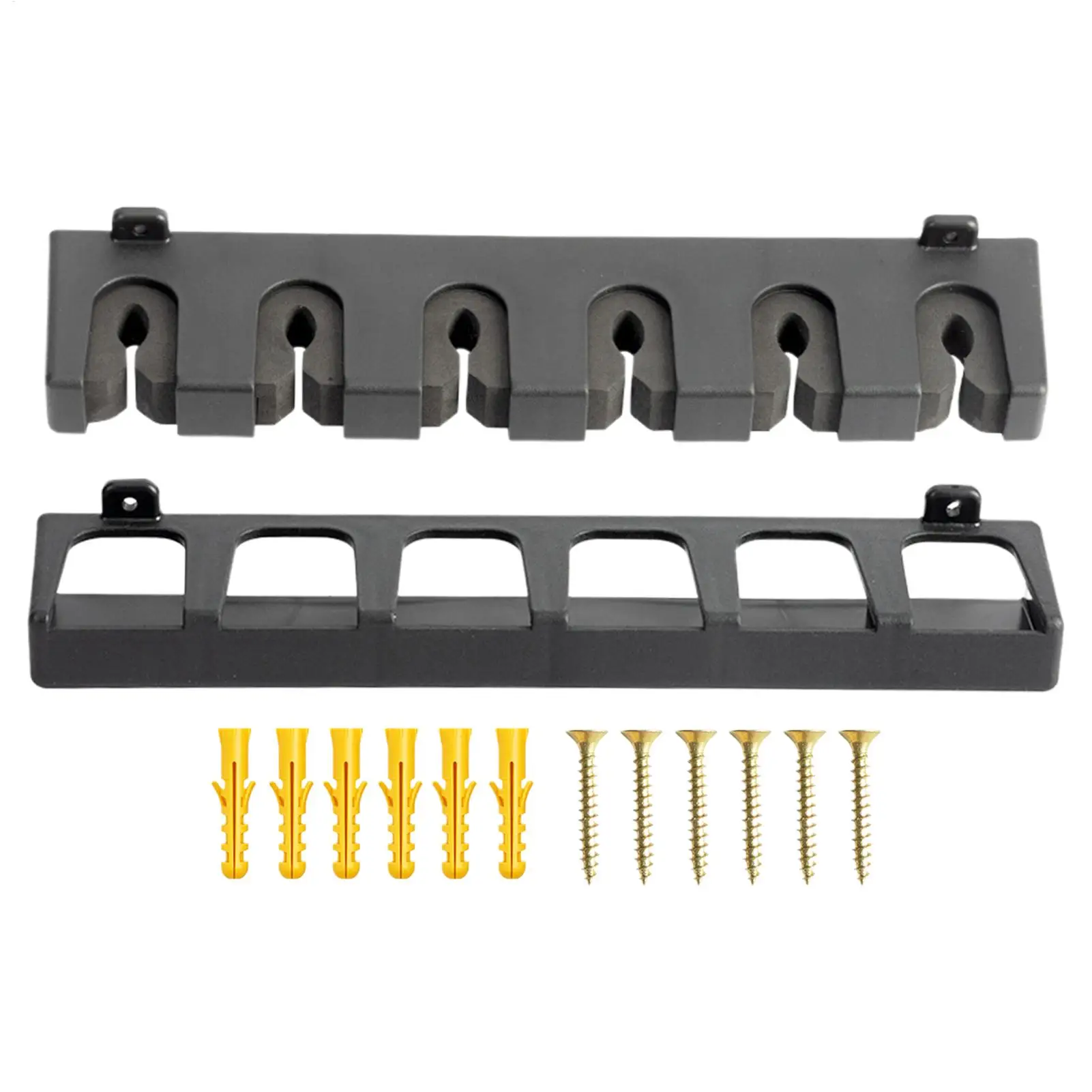 Vertical Fishing Rod Holder 6 Slots Space-Saving Vertical Organization Fishing Rod Wall Holder For Garage Basement Boat Home