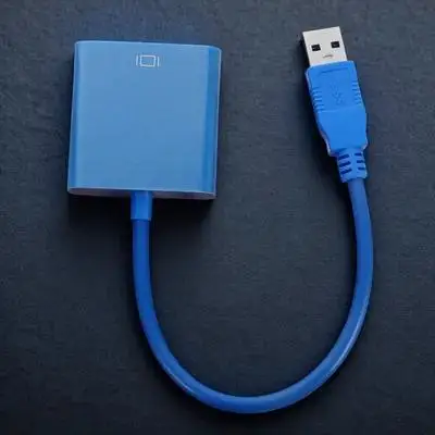 

USB 3.0 to Vga Adapter Cable Blue External Video Converter Display USB to Vga Adapter for Monitor Support 7