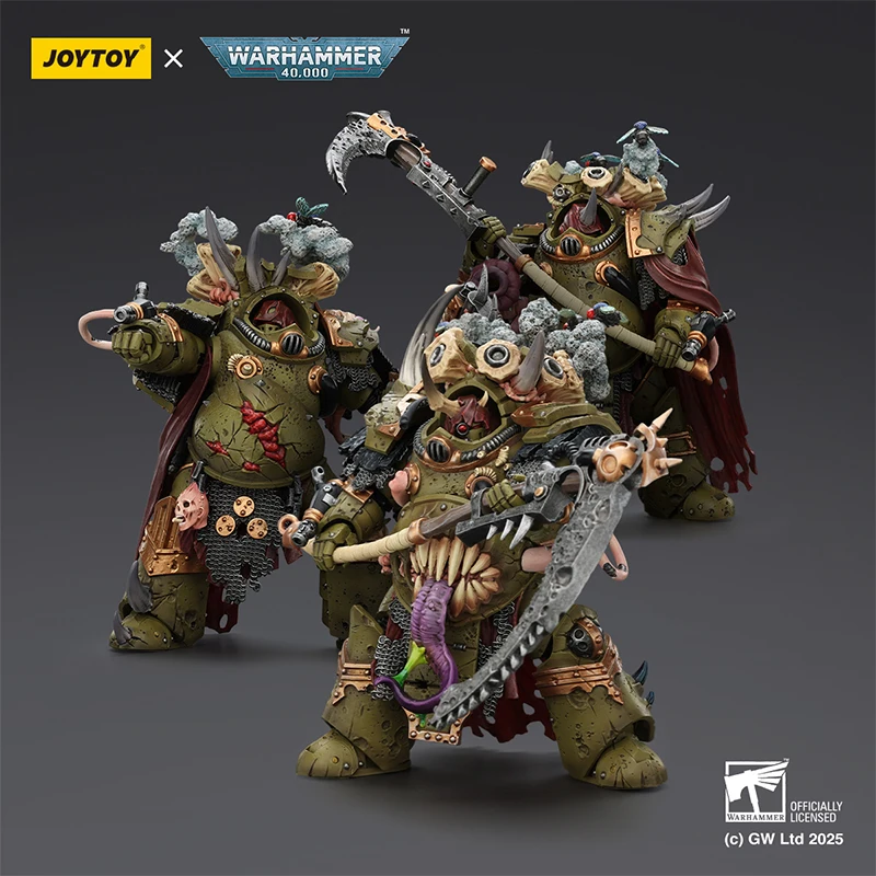 

JOYTOY Warhammer 40K 1/18 Death Guard Deathshroud Терминатор Чемпион с рукавичками Manreaper и Plaguespurter Action Figure