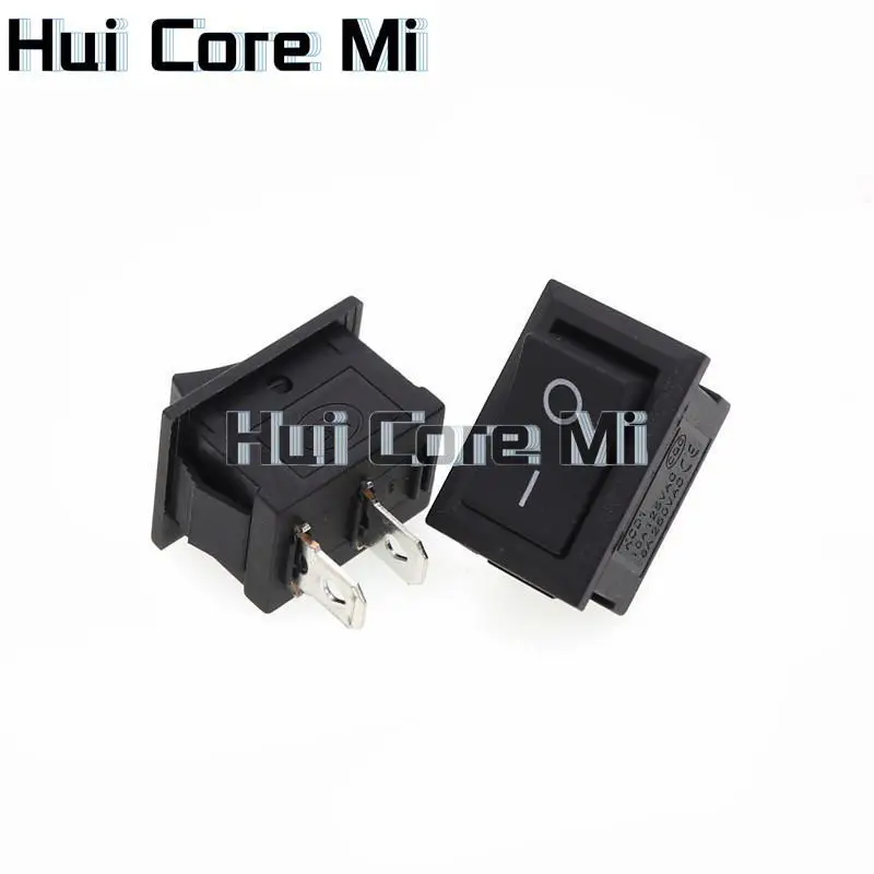 10Pcs Push Button Switch 10x15mm SPST 2Pin 3pin 3A 250V KCD11 Snap-in On Off Boat Rocker Switch 10MM*15MM Black Red White