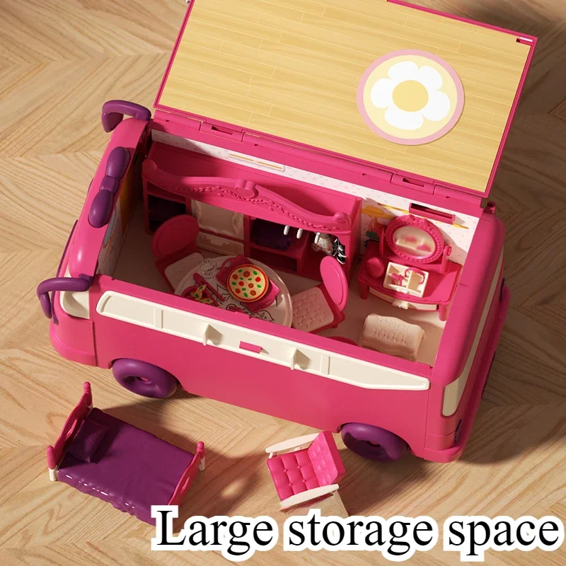 RV Playhouse ของเล่นเด็กห้อง DIY Mini Princess Villa ปราสาท Cabin สาวของขวัญ