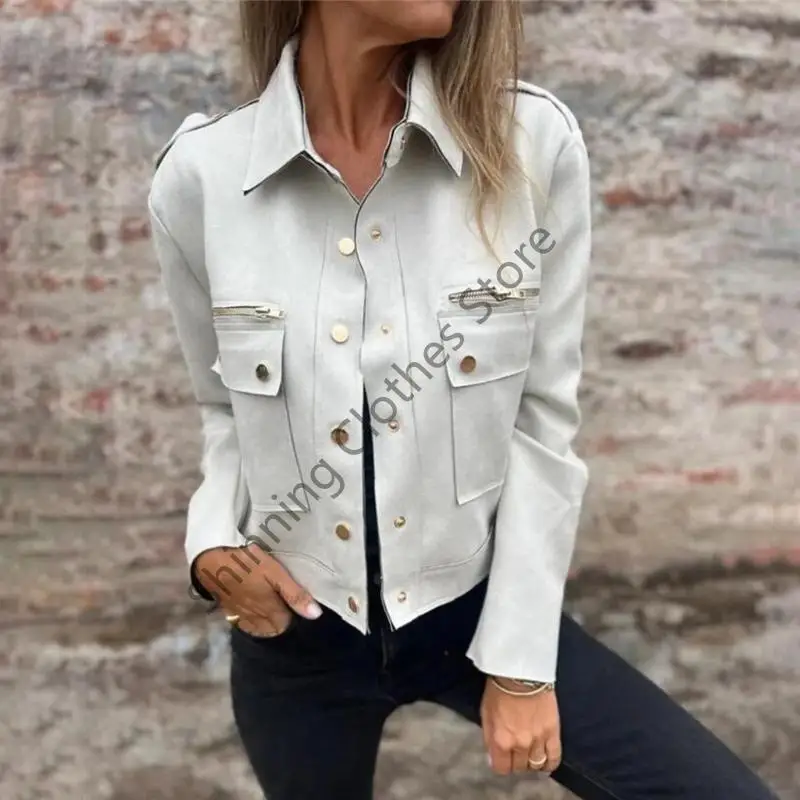 سترة نسائية من جلد الغزال المقصوص M68A سترات منفوخة للدراجات النارية معاطف خريف وشتاء للنساء