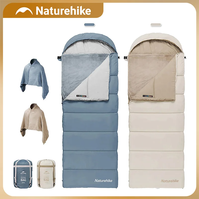 Naturehike Hooded Envelope Sleeping Bag Camping Sleeping Bag Electric Heated Sleeping Bag 3 Level Temperature Portable Outdoor