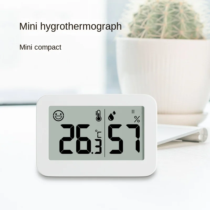 Mini Electronic Temperature And Humidity Meter Baby Indoor Thermometer With Smiling Face Display Refrigerator Car Thermometer