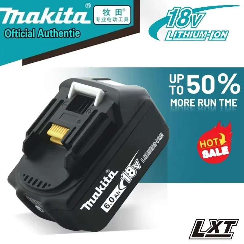 

Makita Power tool Battery, For Makita 18V 6.0Ah DDF487 DGA404 DTW700 DHP487 BL1850 BL1860 Lithium-Ion battery Replacement