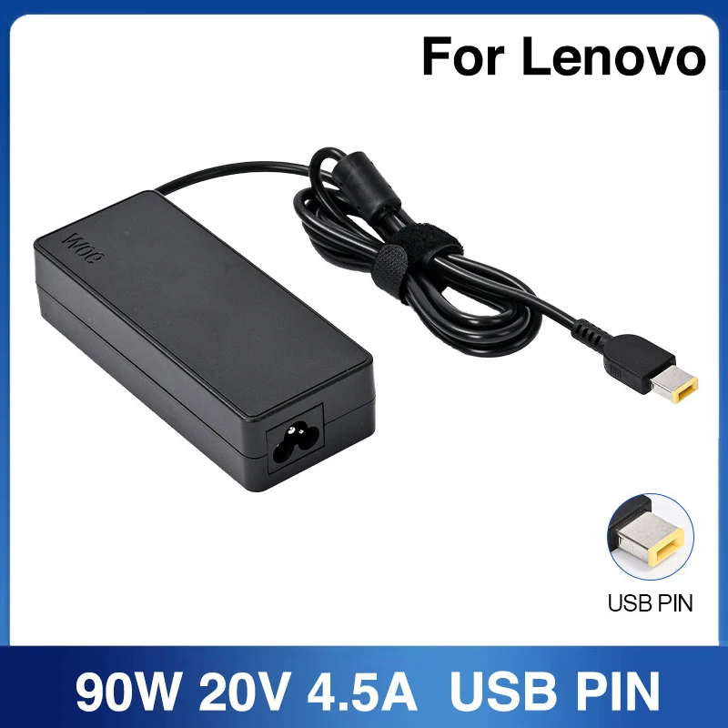 

20V 4.5A 90W USB Laptop Adapter Charger For Lenovo ThinkPad X1 Ultrabook B40 G50 M4400 M4450 Z505 Essential G400s G405s AC Power