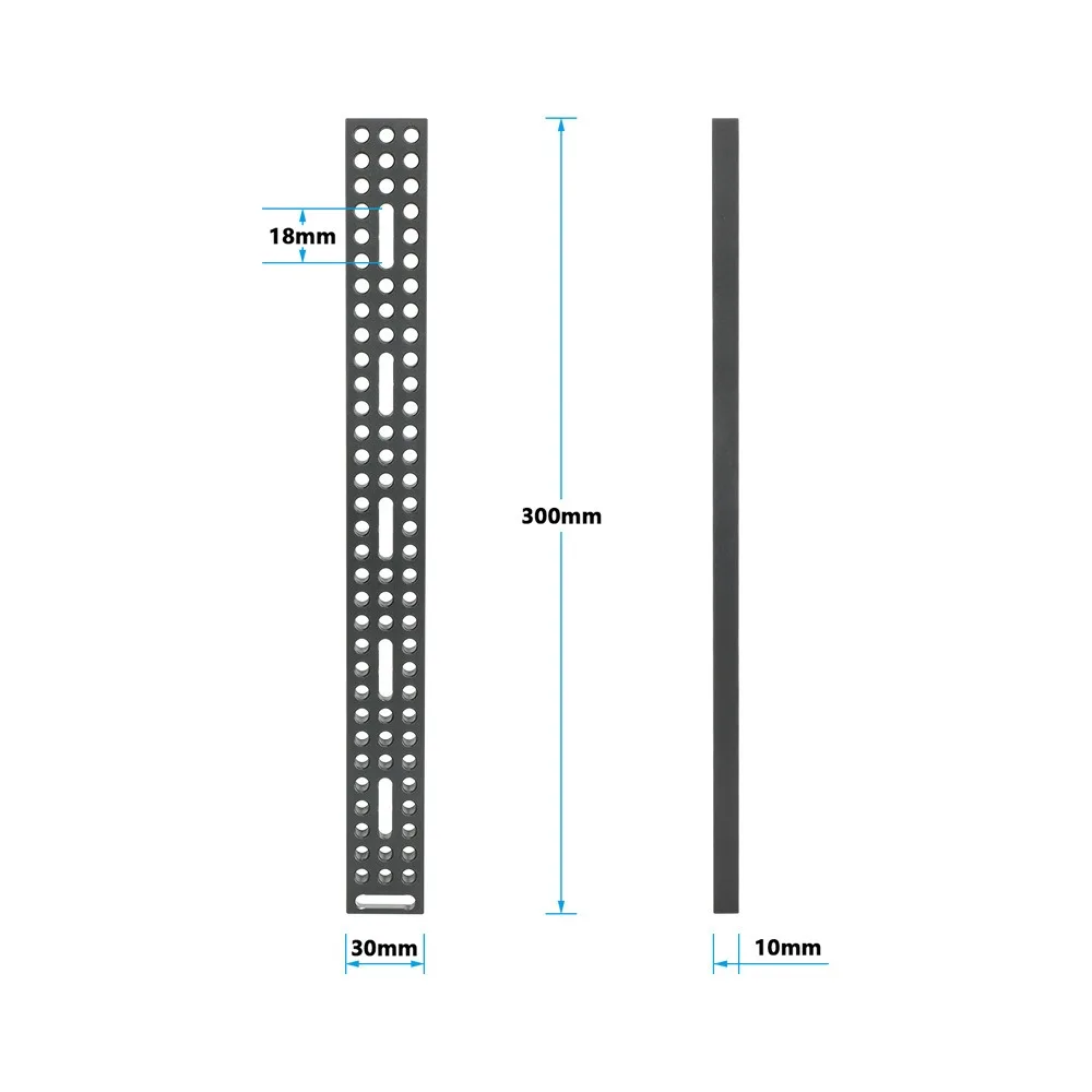 

Camera Cheese Baseplate Extension Long Plate With Multiple 1/4"-20 Thread Holes For DLSR Camera DIY Setup