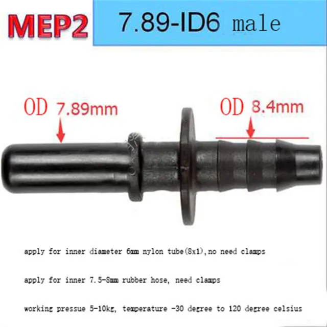 7.89 ID6 Auto Fuel Hose Quick Connector Gasoline Diesel 3/8 Female Male Oil Pump Quick Connection Urea Filter Connector 1pc