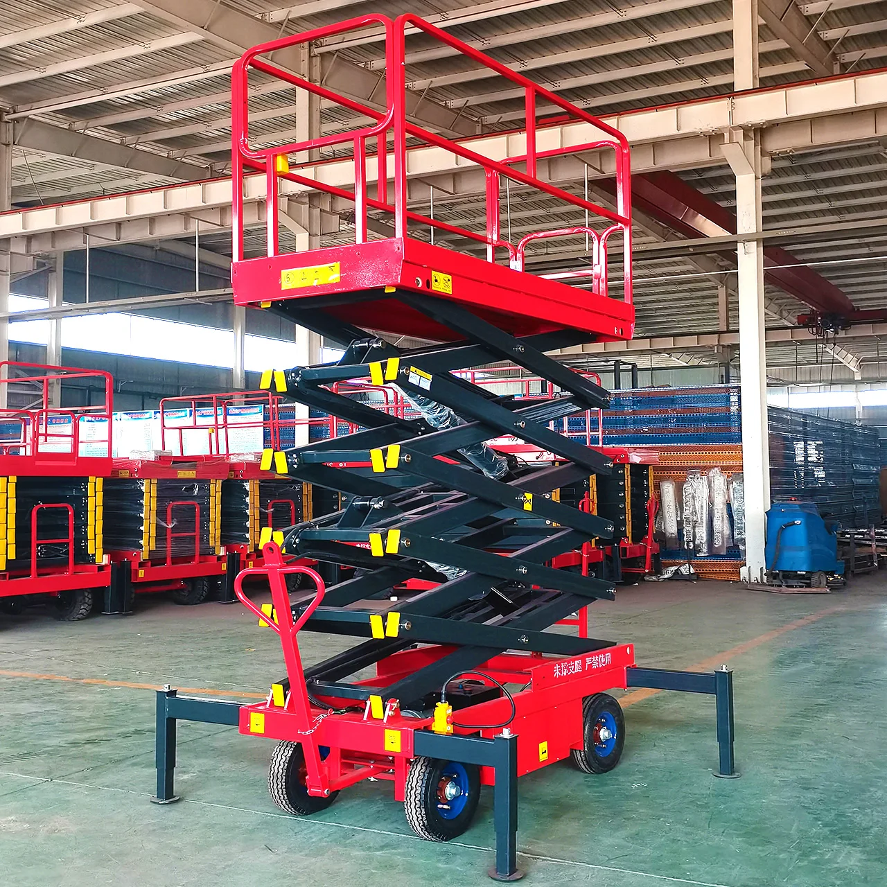 Customized FREE SHIPPING 500Kg High Building Cleaning Scaffolding Hydraulic Electric Mobile Scissor Shear Fork Lift Aerial Work