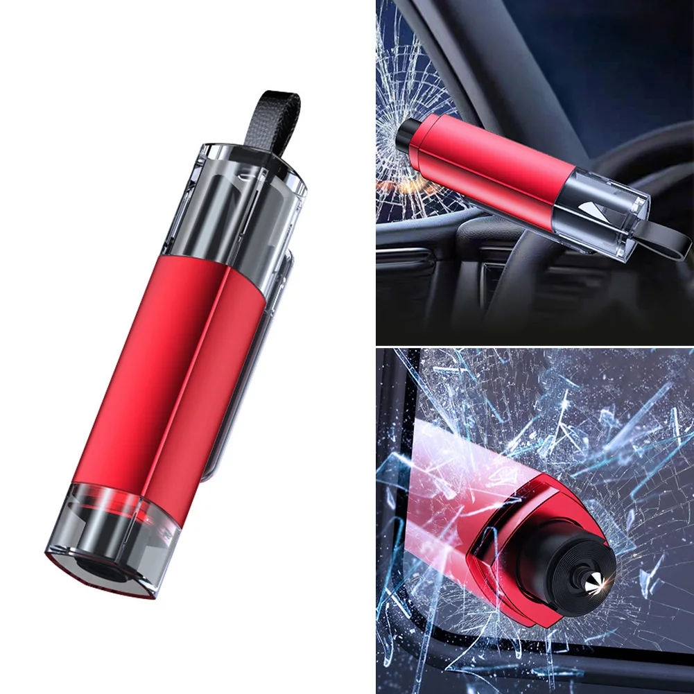 Multifunctional Car Safety Hammer Emergency Rescue Tool One Second Window Breaking Spring Type Glass Breaker And Seatbelt Cutter