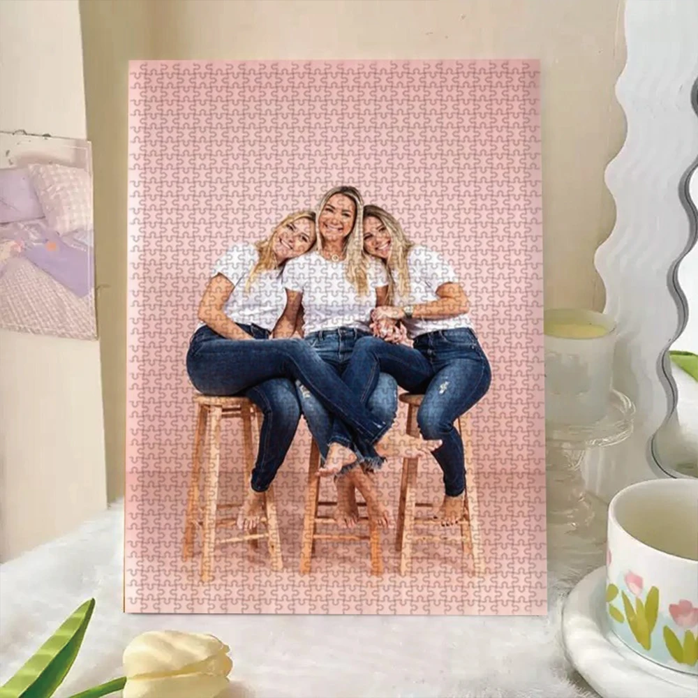 35/300/500/1000pcs Personalized Custom Photo Puzzle Pet Photos Jigsaw Gifts Family Educational Toys