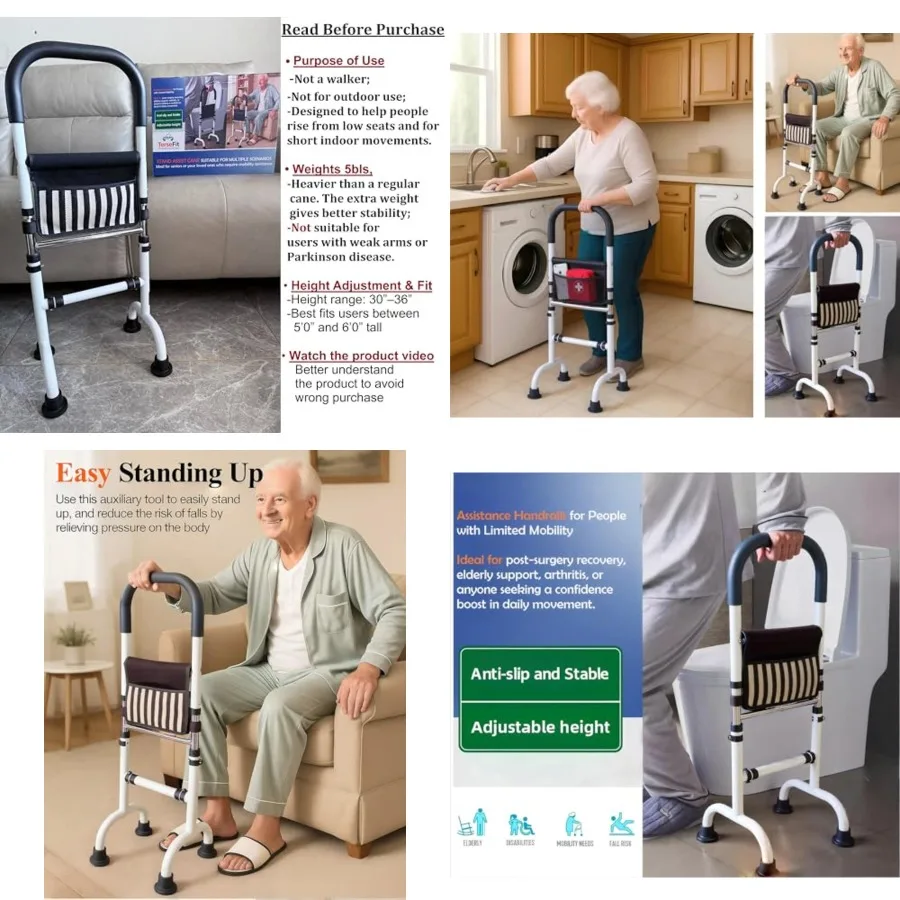 

Stand Assist Aid for Elderly; Mobility Aids for Seniors; Couch Toilet Assist Rail; Knee Surgery Recovery Aids; Height Adjustabl