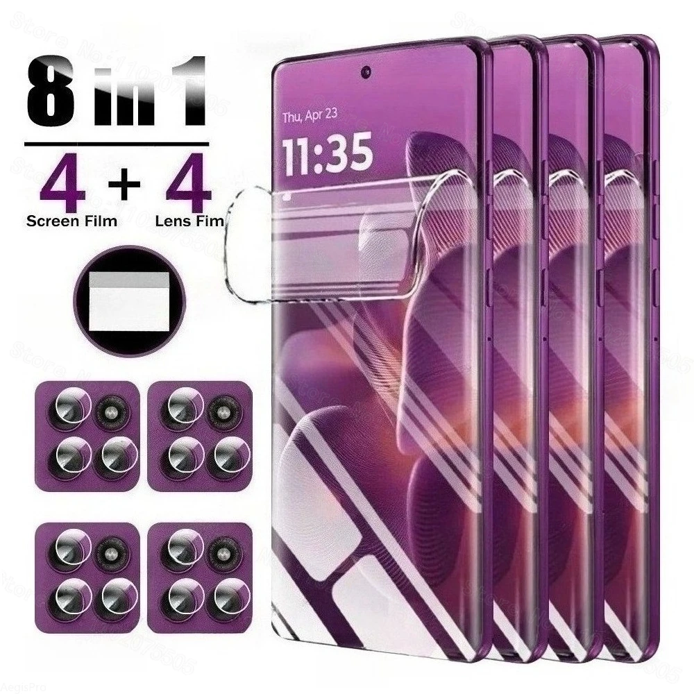 8IN1 Ultra Clear Hydrogel Film for Motorola Edge 60 Pro 50 30 Ultra 20 Fusion 40 Neo Moto Edge 50 Pro 56 60 Neo Camera Lens Film