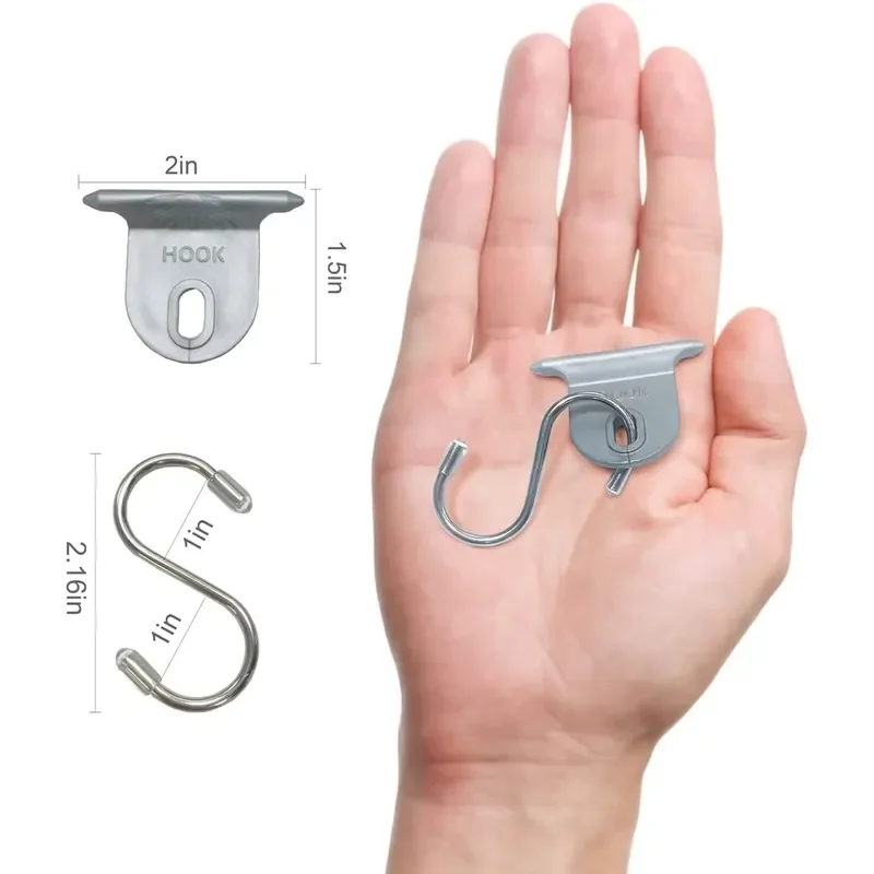 S Shade Hook Set for Trailer RV Motorhome Camping Exterior Accessories Awning S Hook Stainless Steel for Hanging view 2