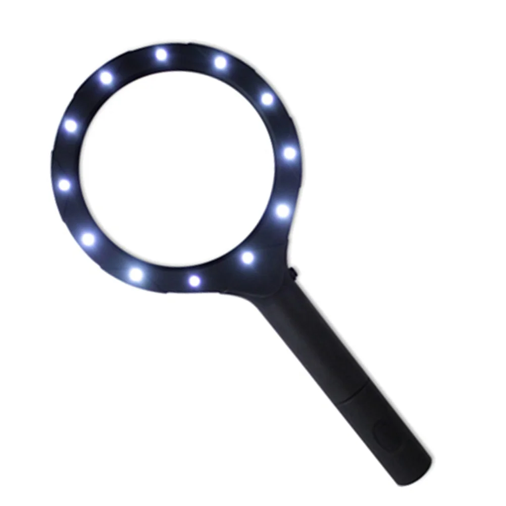 

Presbyopia Magnifying Glass LED Jewelry Magnifier Handheld Reading Magnifier Acrylic Optical Lens Lightweight Magnifying Glass