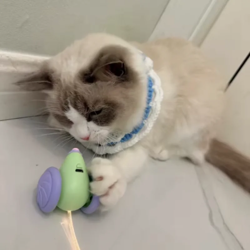 لعبة ماوس كهربائي تفاعلية للقطط، دعابة أوتوماتيكية قابلة لإعادة الشحن مع وقت لعب الحيوانات الأليفة لتجنب العوائق الذكية #2