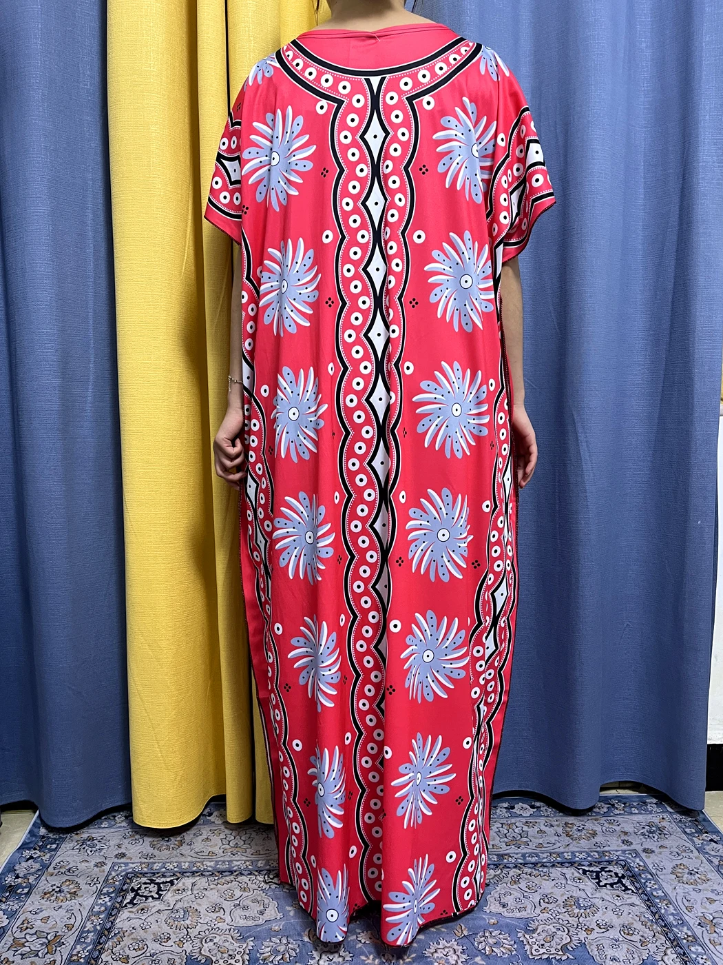 Abayas muçulmanas para mulheres, robe floral impresso, caftan marroquino, africano, Nigéria, vestidos de islamismo, algodão, solto, novo, verão, 2023