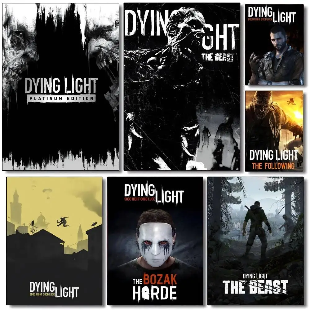 1pc Game D-Dying Light The Beast Poster Sticker Print Waterp