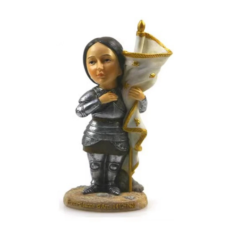Saint Joan of Arc, France Hand-painted Creative Resin Crafts World Celebrity Statue Tourism Souvenir Gifts Collection Home Decor