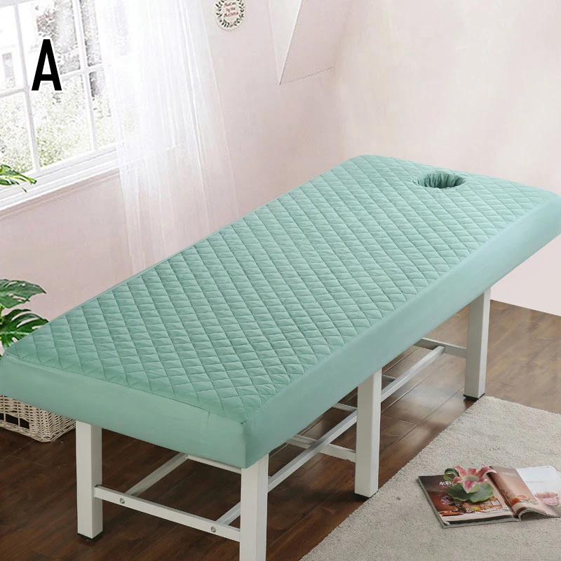 Beauty Salon Massage Bed Thick Quilted Table Fitted Full Cover Table Sheet With Hole SPA Massage Table Bed Cover Bedspread - Image 2