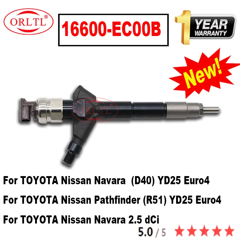 

ORLTL 16600-EC00B High quality Injector 16600EC00B Diesel Injector 16600 EC00B For TOYOTA Nissan Navara 095000-6250 095000 6250