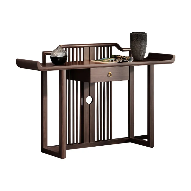 

New Chinese warped counter cabinet Zen end view table solid wood entrance