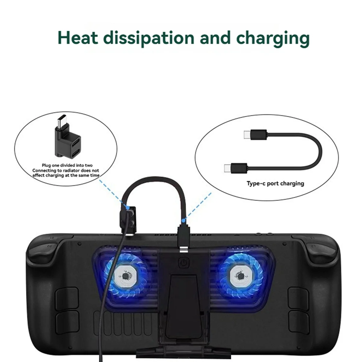 ABGN 2X USB 3.1 نوع C ذكر إلى أنثى 1 إلى 2 محول 10Gbps شحن سريع USB-C محول شحن لسطح البخار