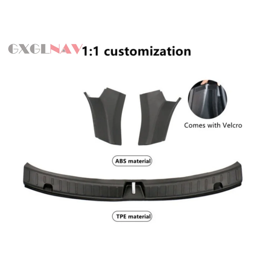 

GXGLNAV Защитная Накладка на порог багажника ТПЭ Резиновая Защитная Накладка для порогового бампера Tesla модель Y защита от грязи Защита от царапин