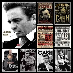 Famous Johnny Cash Guitar American Rural Music Singer Poster Retro Canvas Prints Wall Pictures Living Room Wall Art Home Decor