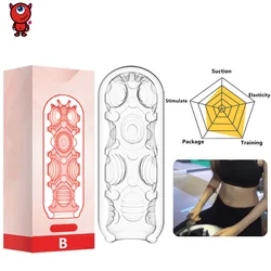 Pleasent Aircraft Cup Male Masturbators Masturbation Device Soft Clear Pocket Pussy Penis Sleeve Training Adult Sex Toys for Men