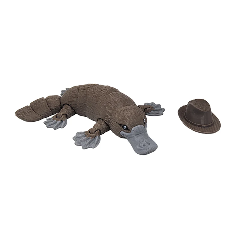 3D Printed Articulated Platypus Fidget Toys Dynamic Animals Toy Full Articulated Flexible Crystal Platypus Toys Adults Fidget