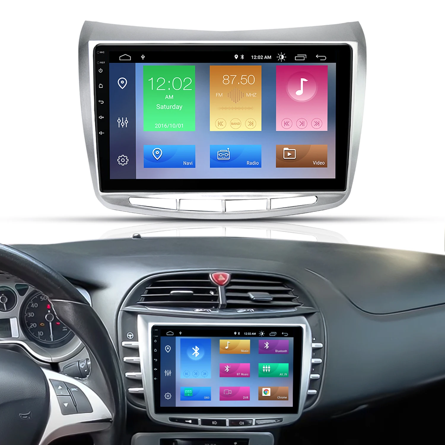 SIZHILE Lettore radio multimediale stereo Android 13 per autoradio Lancia Delta 2009-2019 Carplay