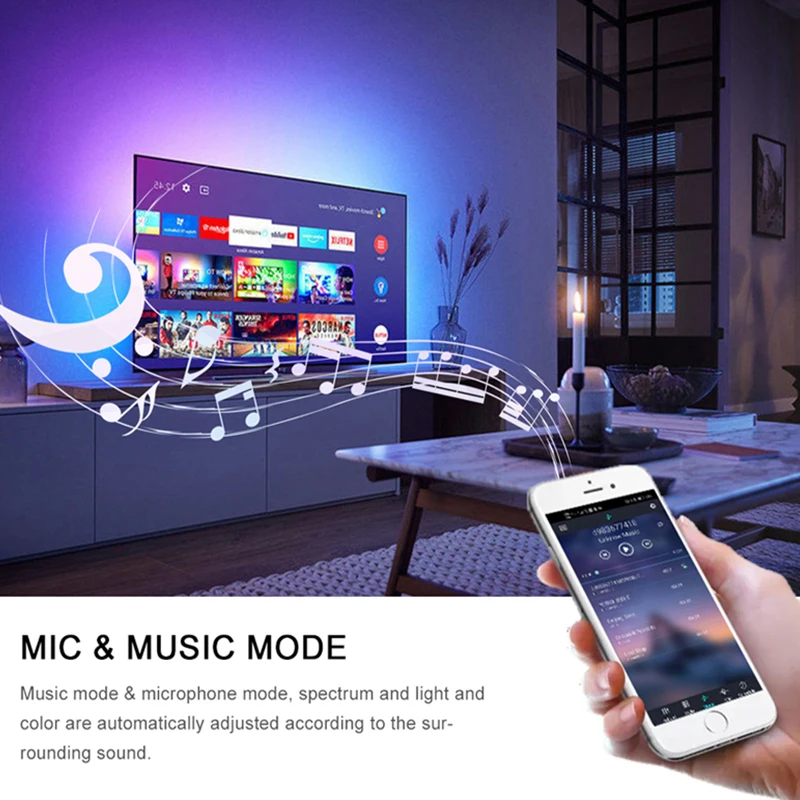 Dimmable RGB LED Lights Controller, Bluetooth, Controle Remoto Inteligente, USB, Strip Light, 24Key, 5V