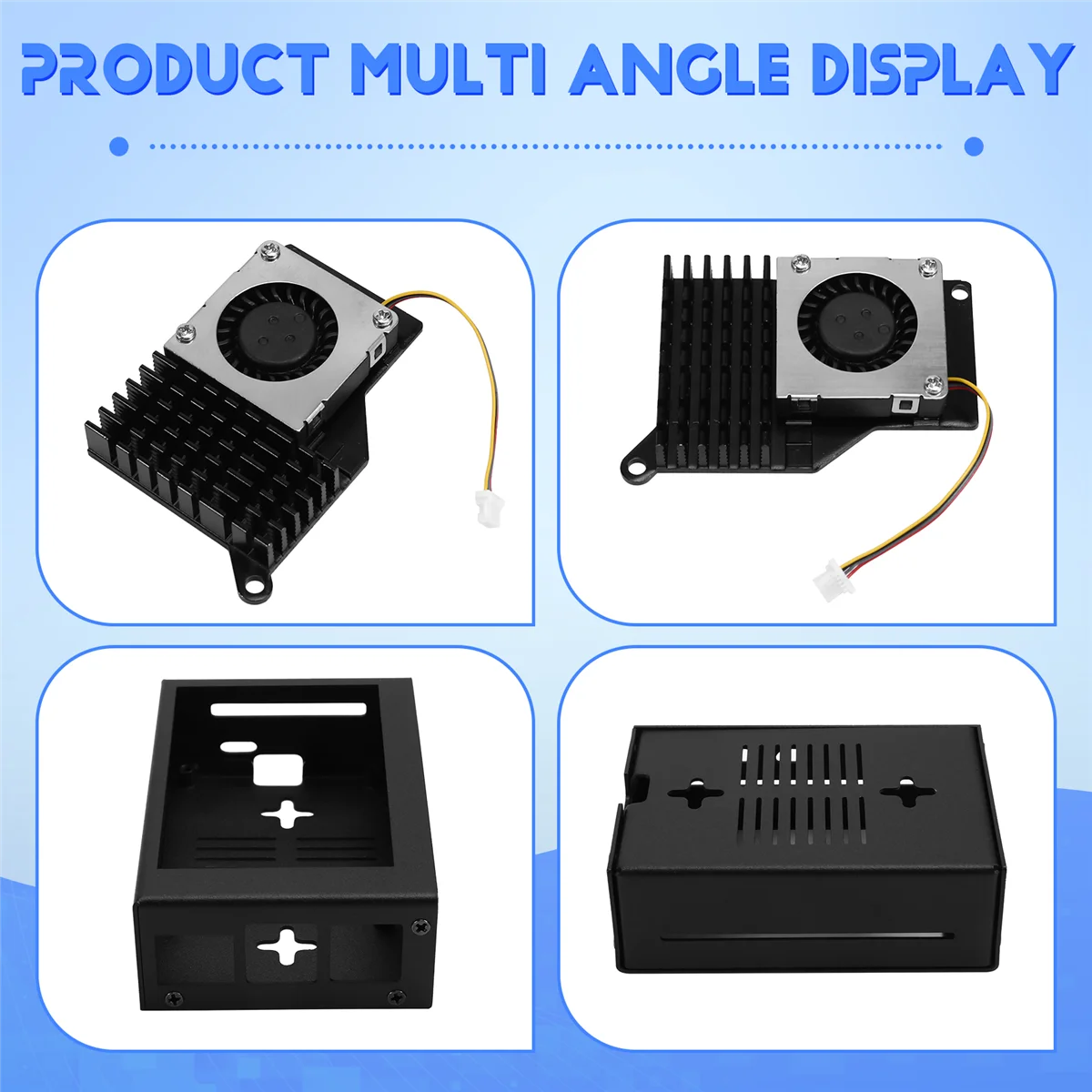 AB53 3.5 Inch Touch Screen for 5, with Metal Case and Active Cooler Black Radiator