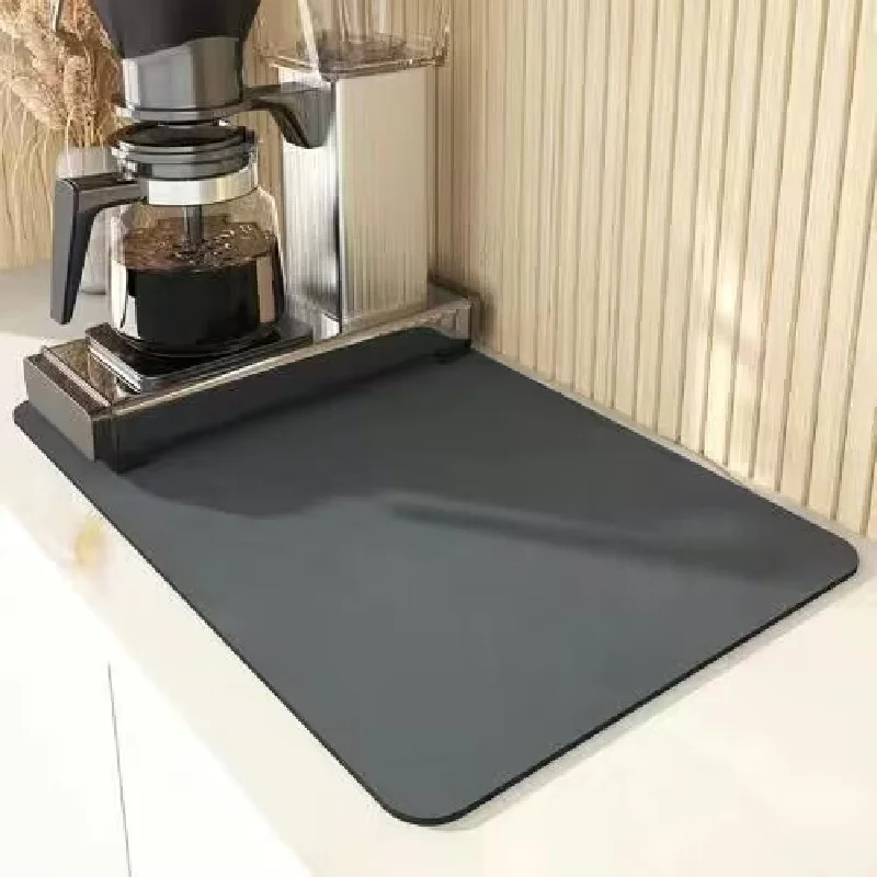 Kitchen draining mat, oil-proof, non-slip, bar counter absorbent, heat-insulating, washable, quick-drying coaster