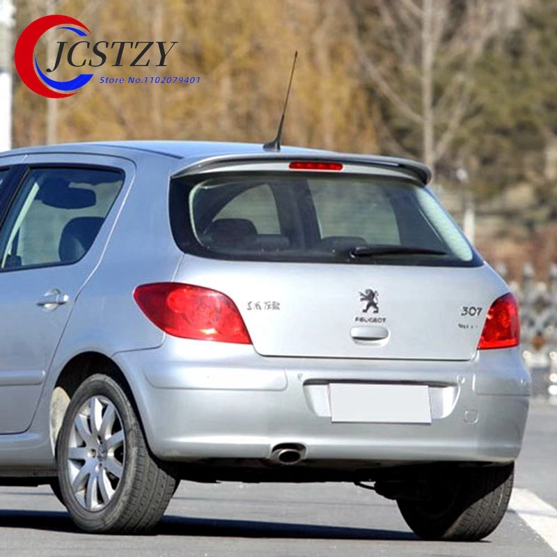 For Peugeot 307 Spoiler High Quality ABS Material Car Rear Wing Primer Rear Spoiler