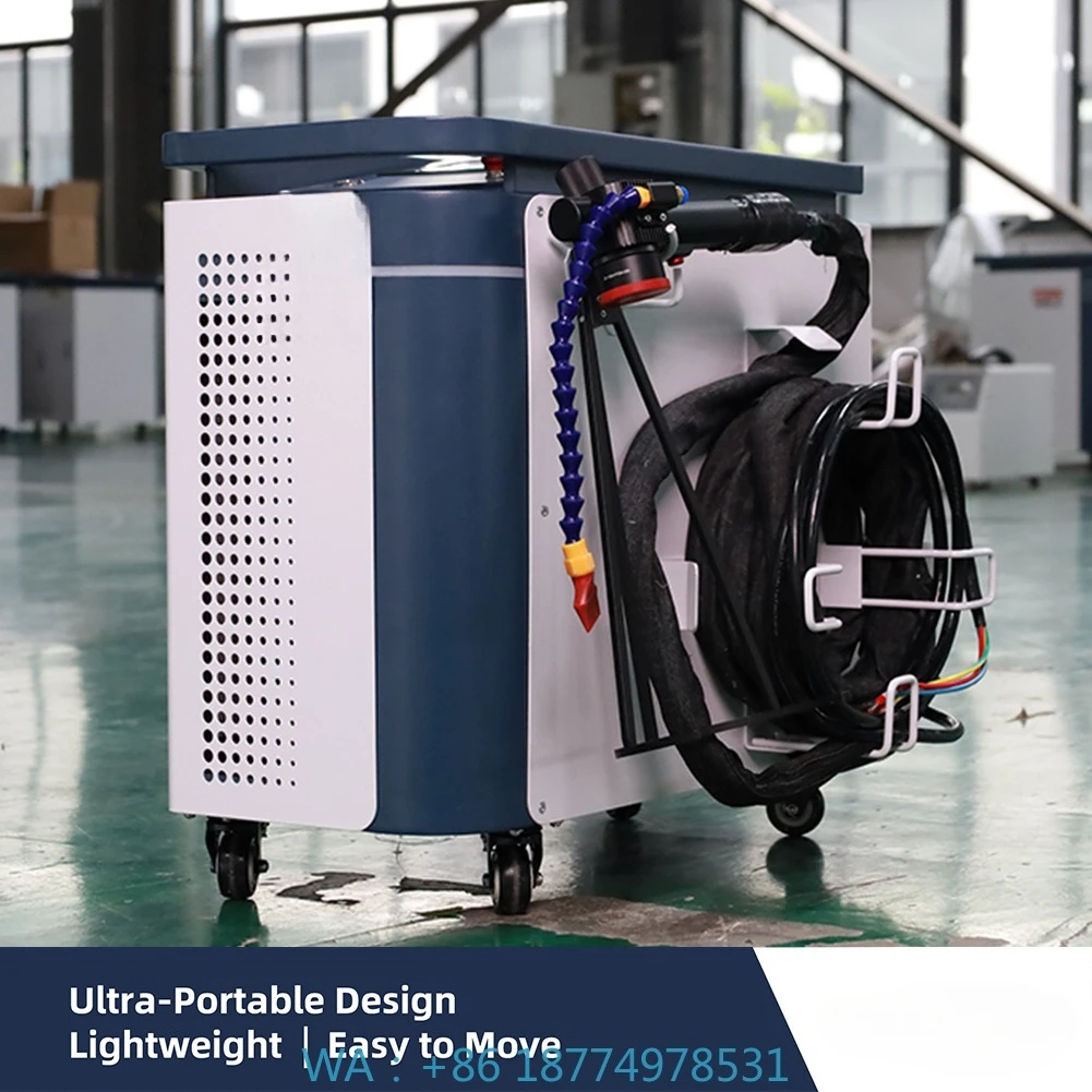 with Marking Cutting for Wood Stone Metal 300W Pulse Cleaning Machine Handheld Rust Removal