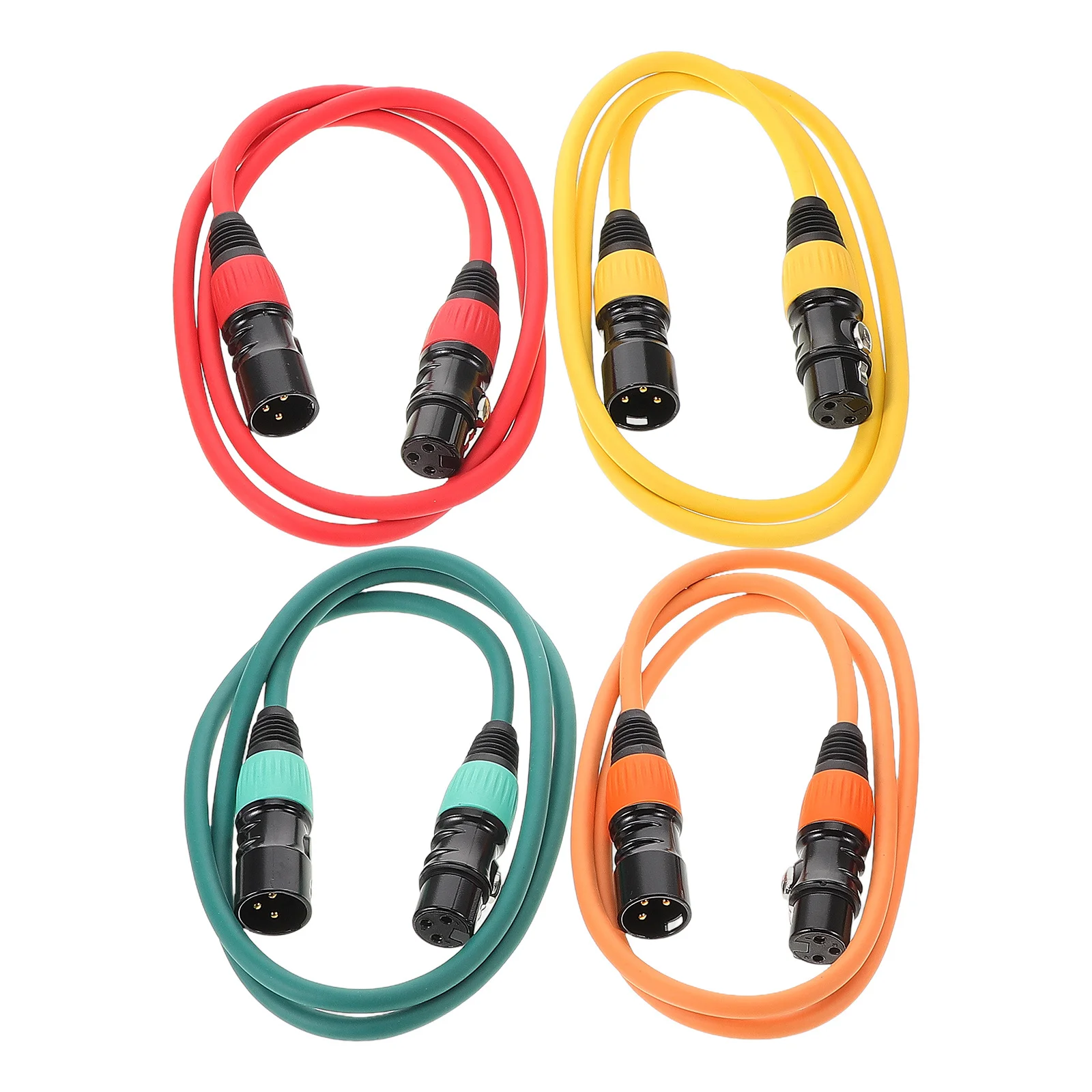 

4pcs Audio Cable Male To Female Balanced Microphone Cords For Speaker Mic Connection Noise Reduction Lightweight Multi-Use Cord