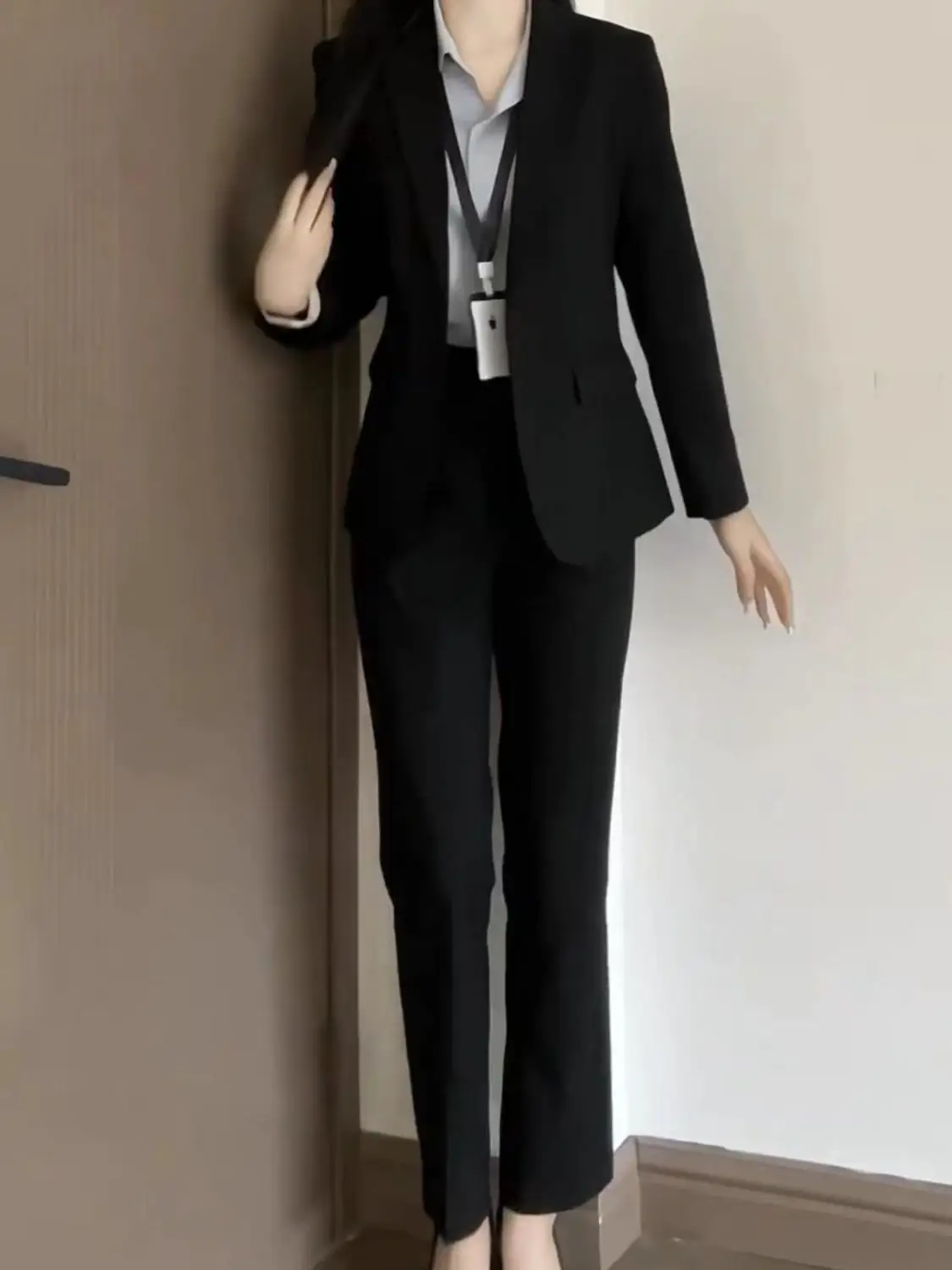 الملابس الكورية الشعبية نمط المال القديم امرأة السترة السوداء معطف سيدة الفكرية تصميم الزراعة الذاتية مناسبة داخل #5