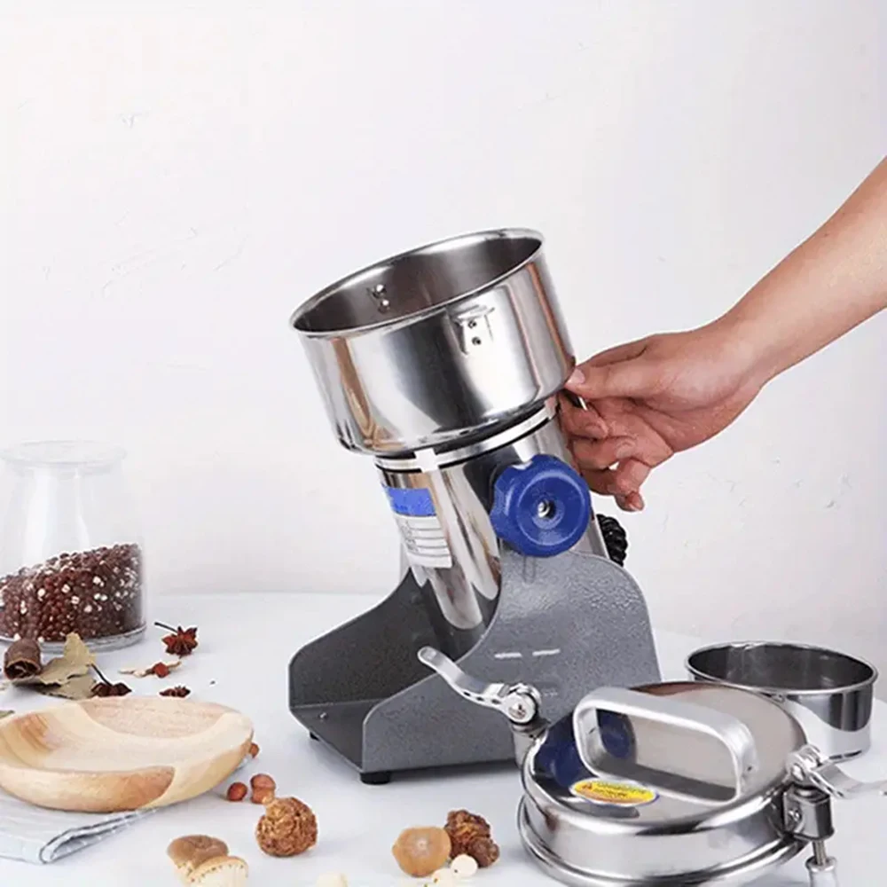 800G Elektrische Getreidemühle aus 304 Edelstahl, Hochgeschwindigkeits-Multifunktions-Zerkleinerer für Gewürze, Kaffee und Trockenfutter – Detail 8