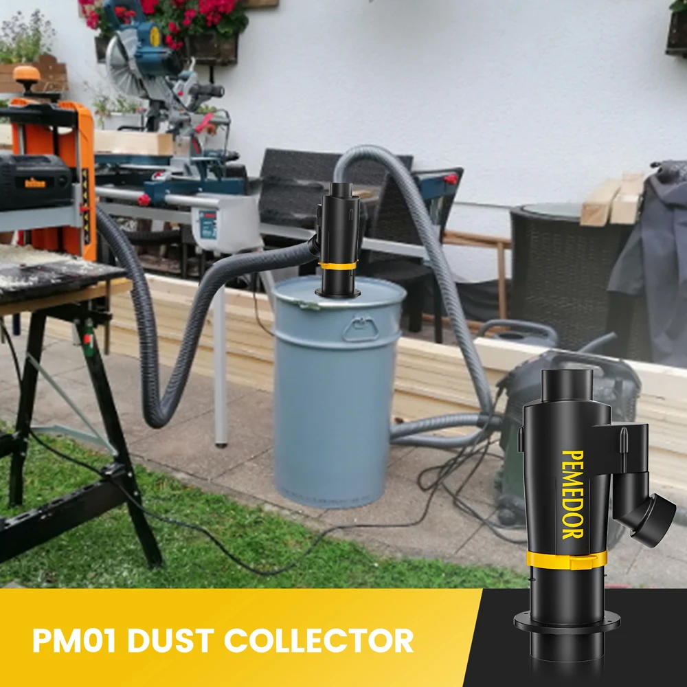 Dust Cyclone Collector Accessories Vacuum Cleaners Parts Separator with 2 Filters Element for Woodworking Home Ash Cleaning