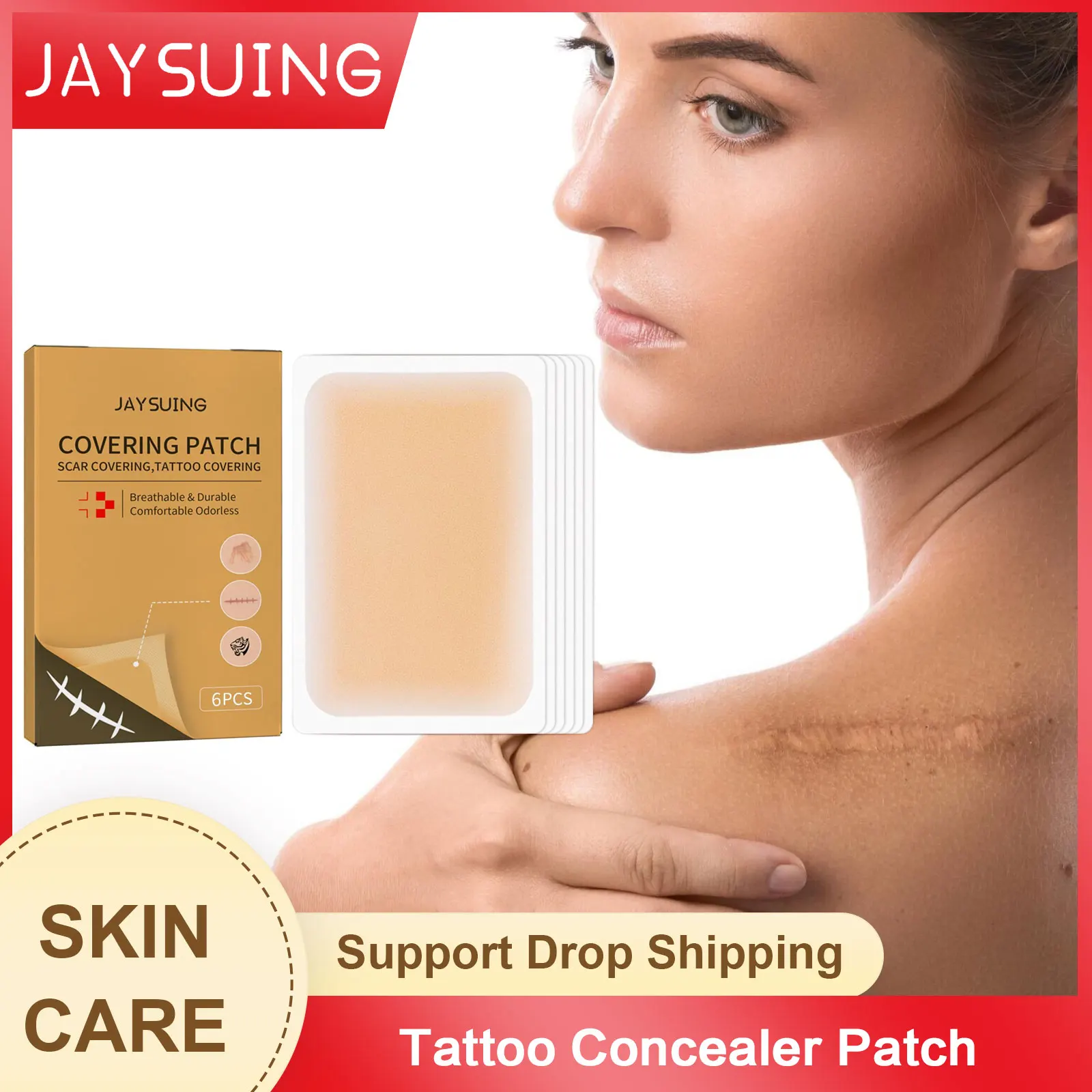 

Tattoo Concealer Patch Scar Patch Body Birthmark Conceal Skin Color Invisible Waterproof Long Lasting Tattoo Flaw Cover Stickers