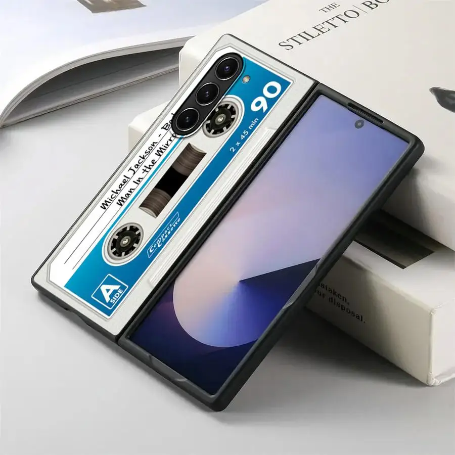 خمر الشريط كاميرا عودة غطاء الهاتف حقيبة لهاتف سامسونج غالاكسي Z أضعاف 7 6 5 4 3 ZFold6 ZFold7 ZFold4 ZFold3 ZFold5