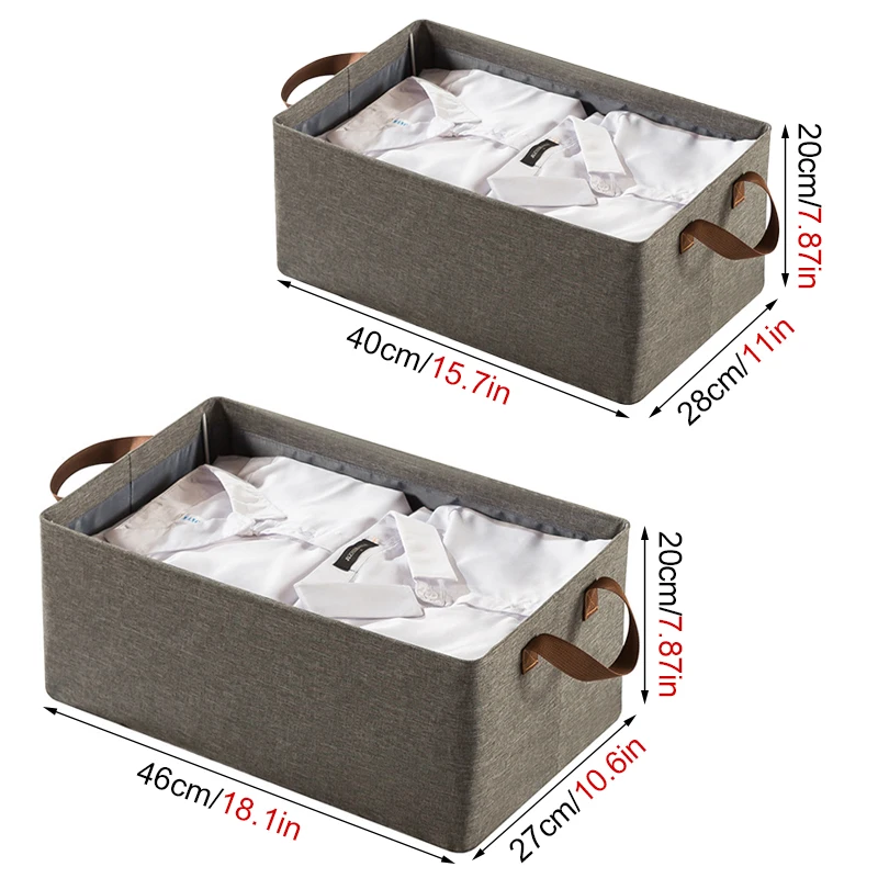 Cationic Foldable Storage Box Socks Toys Organizer Container Wardrobe Large Capacity Basket Household Supplies