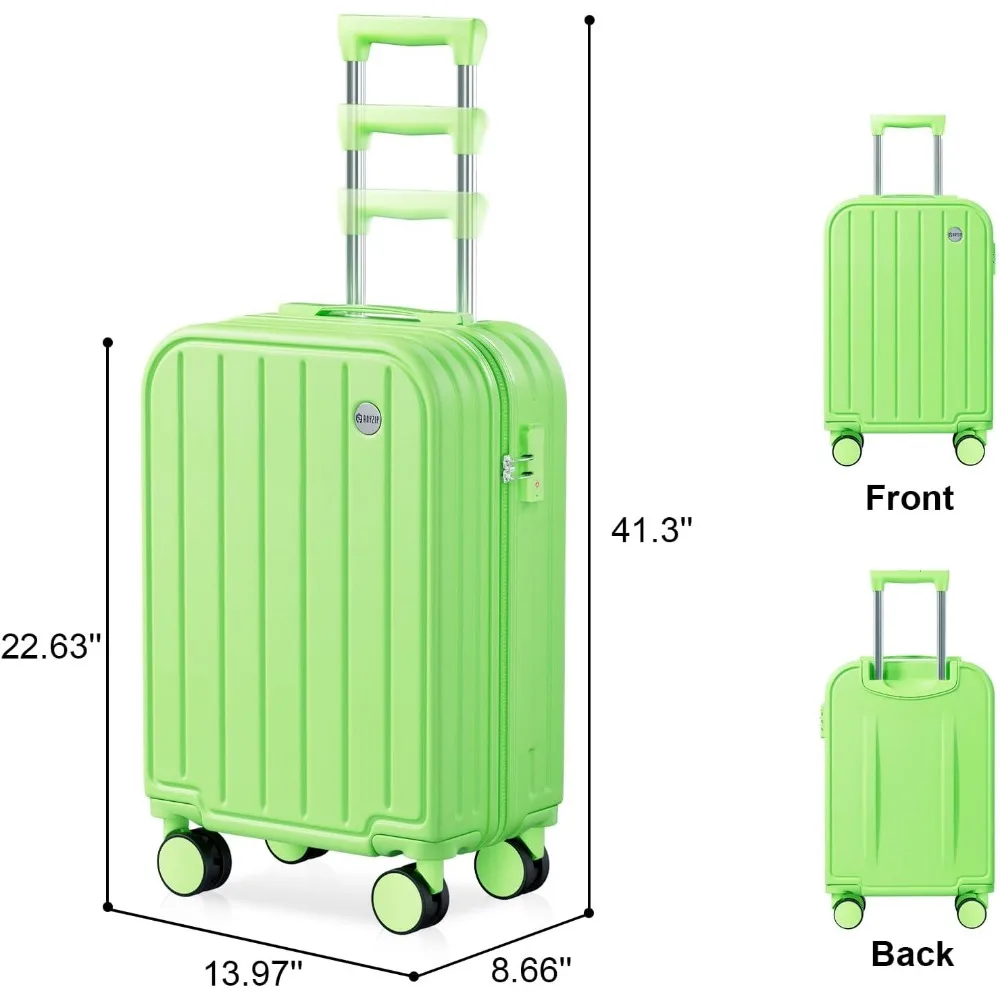 20 inch lichtgewicht koffer met harde schaal, goedgekeurde TSA-slot, bagage op wielen voor dames en kinderen, reisbenodigdheden